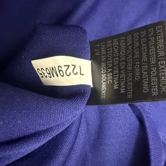 Tahari Arthur S. Levine Royal Blue Sheath Dress Size 12 - Picture 11 of 11